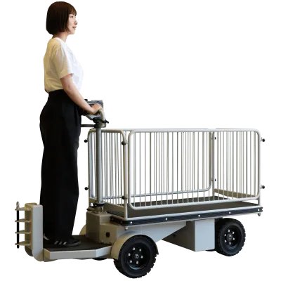 【新品】エネライド 500F　3面柵・牽引金具付き　D1709×W690×H1237　乗れる電動台車　GJ-1007-3