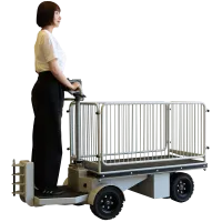 【新品】エネライド 500F　3面柵・牽引金具付き　D1709×W690×H1237　乗れる電動台車　GJ-1007-3