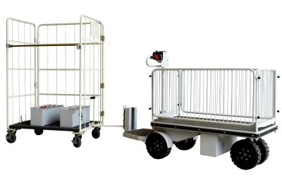 カゴ台車1台の牽引（全体）