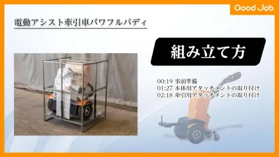 電動アシスト牽引車 パワフルバディ GJ-1012 組み立て方紹介