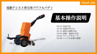 電動アシスト牽引車 パワフルバディ GJ-1012 取扱説明動画