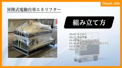 昇降式電動台車エネリフター GJ-1014 組み立て方紹介